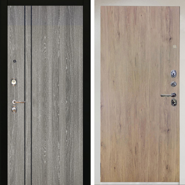 Входная дверь Аргус ЛЮКС 3К Снежно-белый гейджи + Элегант Рустик соломенный