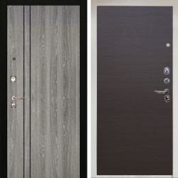 Входная дверь Аргус ЛЮКС 3К Снежно-белый гейджи + Элегант Венге горизонт