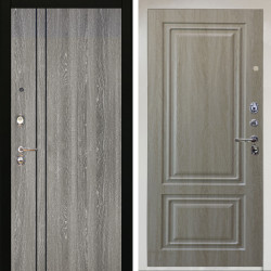 Входная дверь Аргус ЛЮКС 3К Снежно-белый гейджи + Элион Дуб филадельфия крем