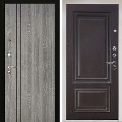 Входная дверь Аргус ЛЮКС 3К Снежно-белый гейджи + Элион Горький шоколад