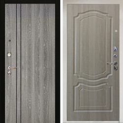 Входная дверь Аргус ЛЮКС 3К Снежно-белый гейджи + Мишель Ларче светлый