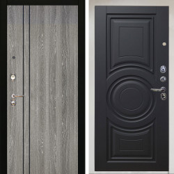 Входная дверь Аргус ЛЮКС 3К Снежно-белый гейджи + Могадиш Черный софт