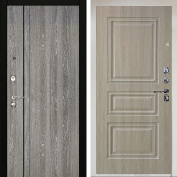 Входная дверь Аргус ЛЮКС 3К Снежно-белый гейджи + Скиф Дуб филадельфия крем