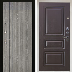 Входная дверь Аргус ЛЮКС 3К Снежно-белый гейджи + Скиф Горький шоколад