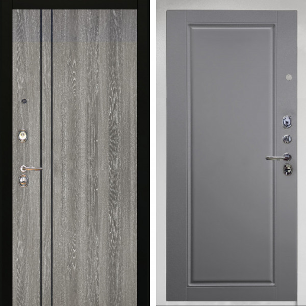 Входная дверь Аргус ЛЮКС 3К Снежно-белый гейджи + Тревор силк маус