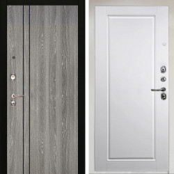 Входная дверь Аргус ЛЮКС 3К Снежно-белый гейджи + Тревор Софт милк