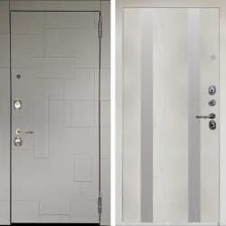 Входная дверь Аргус ЛЮКС 3К Снежно-белый Корсо Силк флай + Дуэт Белое дерево вставки Изабель