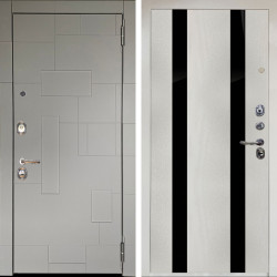 Входная дверь Аргус ЛЮКС 3К Снежно-белый Корсо Силк флай + Дуэт Белое дерево вставки кензо