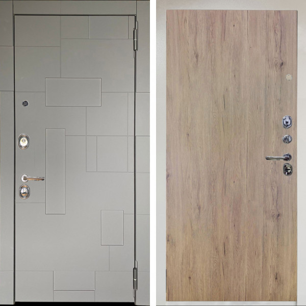 Входная дверь Аргус ЛЮКС 3К Снежно-белый Корсо Силк флай + Элегант Рустик соломенный