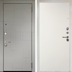 Входная дверь Аргус ЛЮКС 3К Снежно-белый Корсо Силк флай + Элегант Софт милк
