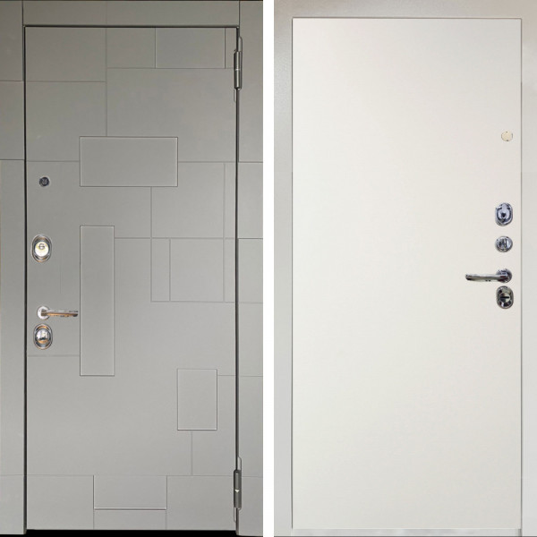 Входная дверь Аргус ЛЮКС 3К Снежно-белый Корсо Силк флай + Элегант Софт милк