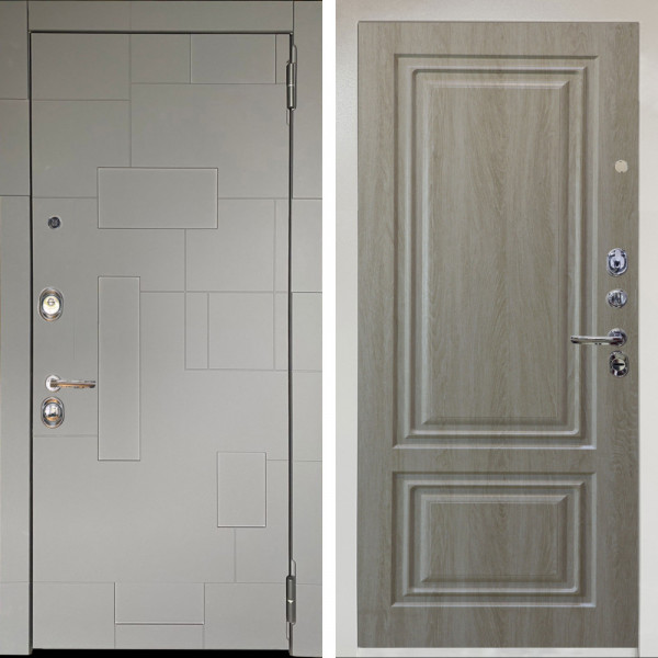 Входная дверь Аргус ЛЮКС 3К Снежно-белый Корсо Силк флай + Элион Дуб филадельфия крем