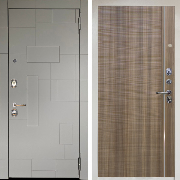 Входная дверь Аргус ЛЮКС 3К Снежно-белый Корсо Силк флай + Гауда Керамика