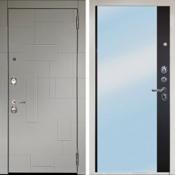 Входная дверь Аргус ЛЮКС 3К Снежно-белый Корсо Силк флай + Магнум Черный софт