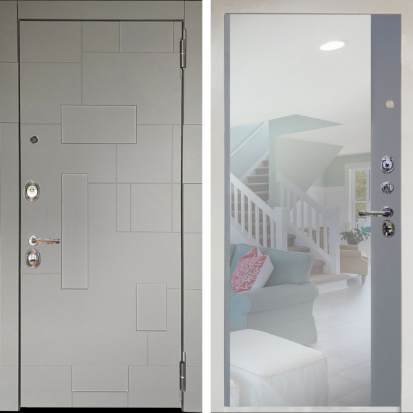 Входная дверь Аргус ЛЮКС 3К Снежно-белый Корсо Силк флай + Магнум Силк маус