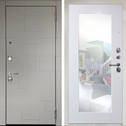 Входная дверь Аргус ЛЮКС 3К Снежно-белый Корсо Силк флай + Милли Роял вуд белый