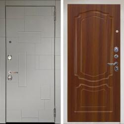 Входная дверь Аргус ЛЮКС 3К Снежно-белый Корсо Силк флай + Мишель Дуб рустикальный