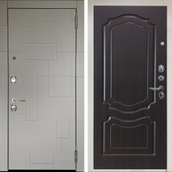 Входная дверь Аргус ЛЮКС 3К Снежно-белый Корсо Силк флай + Мишель Венге