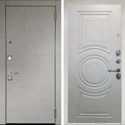 Входная дверь Аргус ЛЮКС 3К Снежно-белый Корсо Силк флай + Могадиш Софт милк