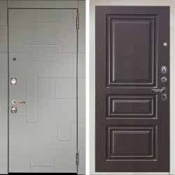 Входная дверь Аргус ЛЮКС 3К Снежно-белый Корсо Силк флай + Скиф Горький шоколад