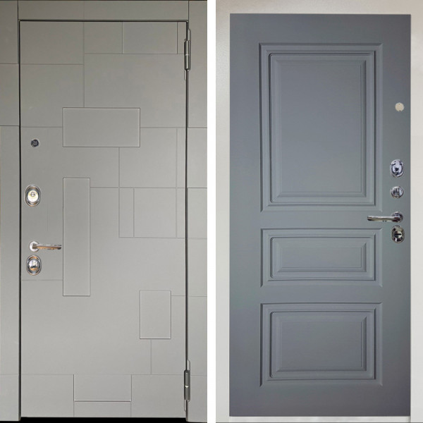 Входная дверь Аргус ЛЮКС 3К Снежно-белый Корсо Силк флай + Скиф Силк маус