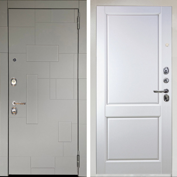 Входная дверь Аргус ЛЮКС 3К Снежно-белый Корсо Силк флай + Соренто Белая эмаль