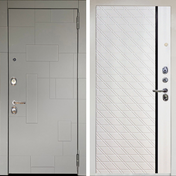 Входная дверь Аргус ЛЮКС 3К Снежно-белый Корсо Силк флай + Тори Софт милк