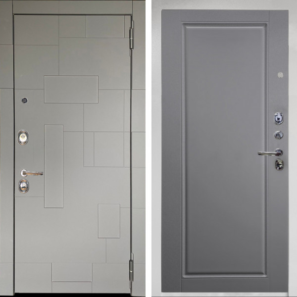 Входная дверь Аргус ЛЮКС 3К Снежно-белый Корсо Силк флай + Тревор силк маус