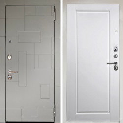 Входная дверь Аргус ЛЮКС 3К Снежно-белый Корсо Силк флай + Тревор Софт милк