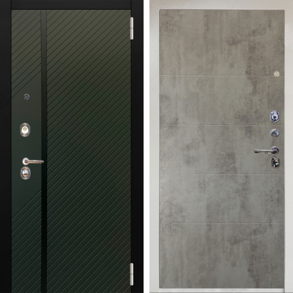 Входная дверь Аргус ЛЮКС 3К Снежно-белый ланцет люкс 3к + Агат Светлый бетон