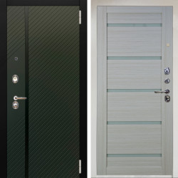 Входная дверь Аргус ЛЮКС 3К Снежно-белый ланцет люкс 3к + Александра Белая лиственница