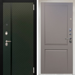 Входная дверь Аргус ЛЮКС 3К Снежно-белый ланцет люкс 3к + Ариана Серая эмаль