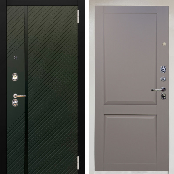 Входная дверь Аргус ЛЮКС 3К Снежно-белый ланцет люкс 3к + Ариана Серая эмаль