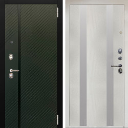 Входная дверь Аргус ЛЮКС 3К Снежно-белый ланцет люкс 3к + Дуэт Белое дерево вставки Изабель