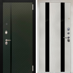 Входная дверь Аргус ЛЮКС 3К Снежно-белый ланцет люкс 3к + Дуэт Белое дерево вставки кензо