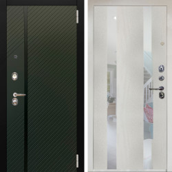 Входная дверь Аргус ЛЮКС 3К Снежно-белый ланцет люкс 3к + Дуэт Белое дерево вставки Николь