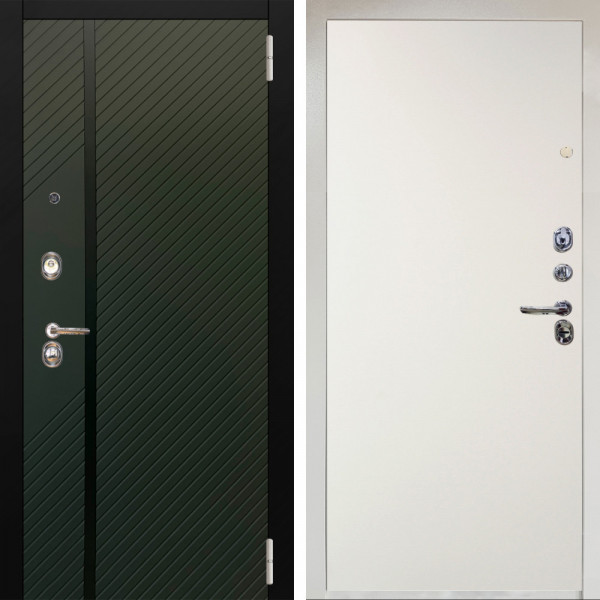 Входная дверь Аргус ЛЮКС 3К Снежно-белый ланцет люкс 3к + Элегант Софт милк