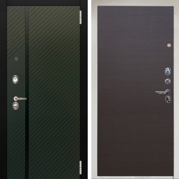 Входная дверь Аргус ЛЮКС 3К Снежно-белый ланцет люкс 3к + Элегант Венге горизонт