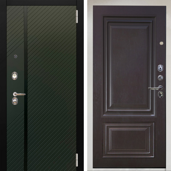 Входная дверь Аргус ЛЮКС 3К Снежно-белый ланцет люкс 3к + Элион Горький шоколад