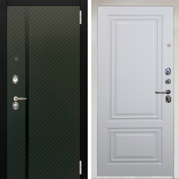 Входная дверь Аргус ЛЮКС 3К Снежно-белый ланцет люкс 3к + Элион Софт милк