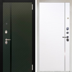 Входная дверь Аргус ЛЮКС 3К Снежно-белый ланцет люкс 3к + Гауда Роял Вуд Белый