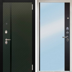 Входная дверь Аргус ЛЮКС 3К Снежно-белый ланцет люкс 3к + Магнум Черный софт