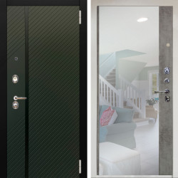 Входная дверь Аргус ЛЮКС 3К Снежно-белый ланцет люкс 3к + Магнум Светлый бетон