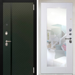 Входная дверь Аргус ЛЮКС 3К Снежно-белый ланцет люкс 3к + Милли Роял вуд белый