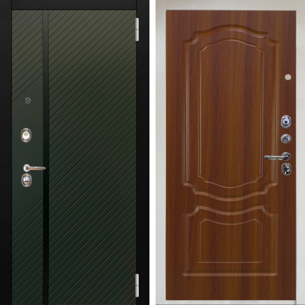 Входная дверь Аргус ЛЮКС 3К Снежно-белый ланцет люкс 3к + Мишель Дуб рустикальный