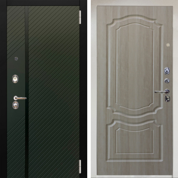 Входная дверь Аргус ЛЮКС 3К Снежно-белый ланцет люкс 3к + Мишель Ларче светлый