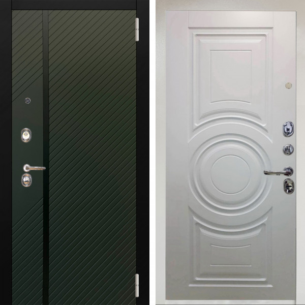 Входная дверь Аргус ЛЮКС 3К Снежно-белый ланцет люкс 3к + Могадиш Софт милк