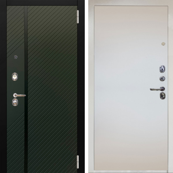 Входная дверь Аргус ЛЮКС 3К Снежно-белый ланцет люкс 3к + Под покраску