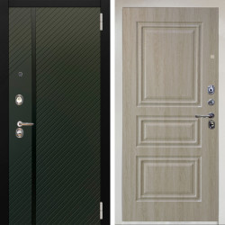 Входная дверь Аргус ЛЮКС 3К Снежно-белый ланцет люкс 3к + Скиф Дуб филадельфия крем