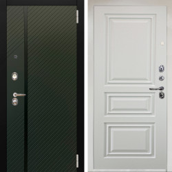 Входная дверь Аргус ЛЮКС 3К Снежно-белый ланцет люкс 3к + Скиф Софт милк